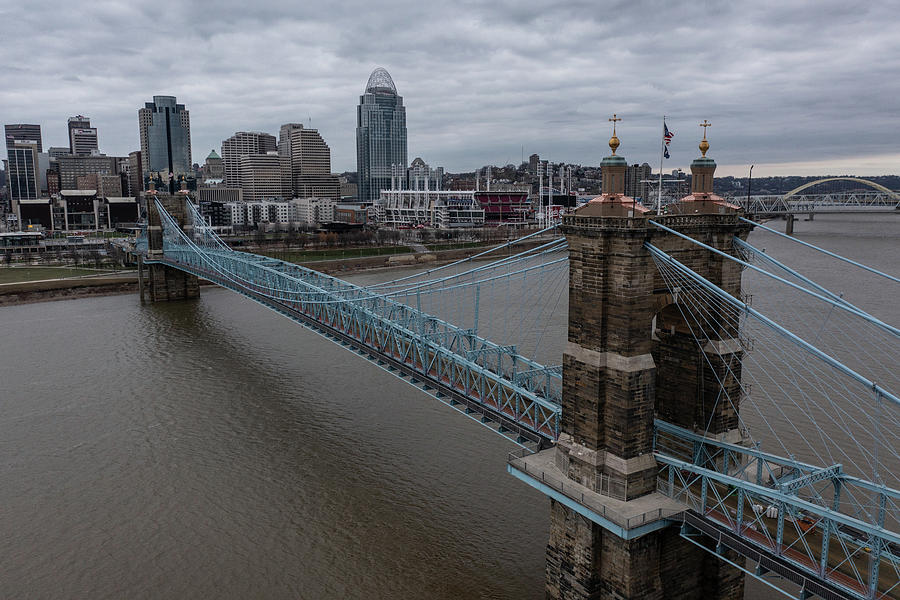 Cincinnati Ohio Bridge and Cityscape  Photograph by John McGraw