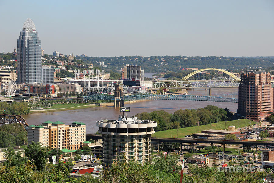 Cincinnati Ohio on the Ohio River 4323 Photograph by Jack Schultz