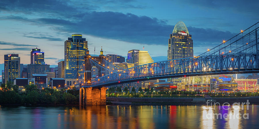 Cincinnati Panorama Photograph by Inge Johnsson