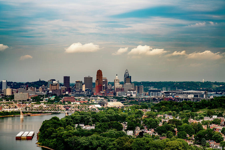 Cincinnati Ohio Skyline View From Mt. Echo Park 2020 Photograph by Dave Morgan