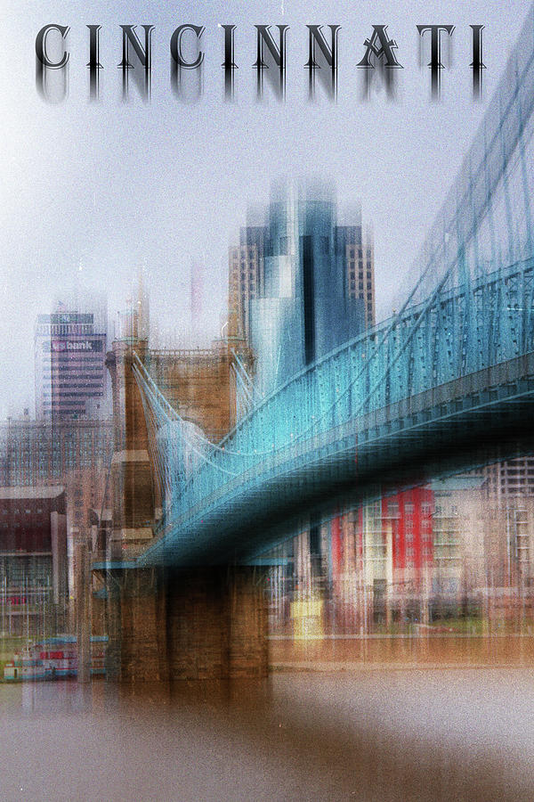 Cincinnati Skyline Motion Blur Photograph by Dan Sproul