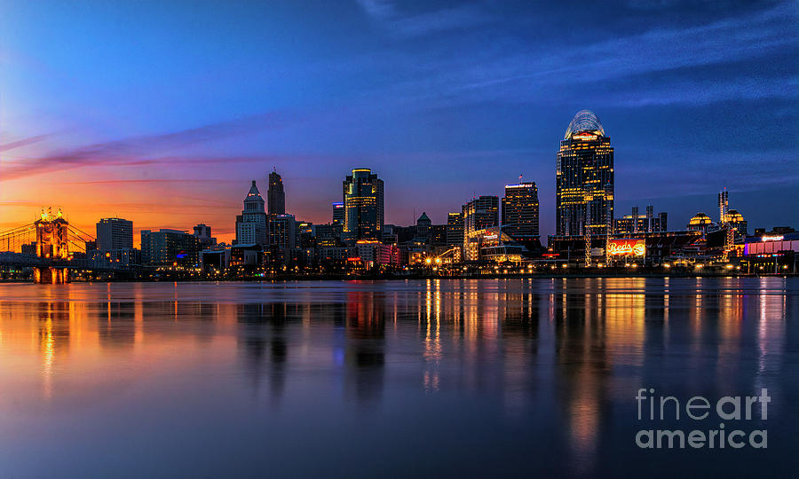 Cincinnati Sunset Photograph by Teresa Jack
