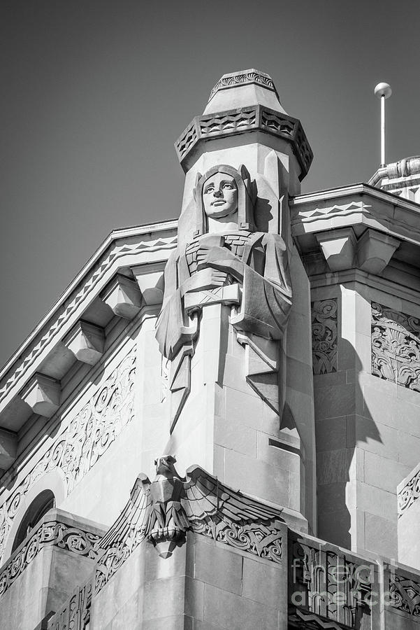 Cincinnati Times-Star Building - Art Deco Statue 1 Photograph by Gary Whitton