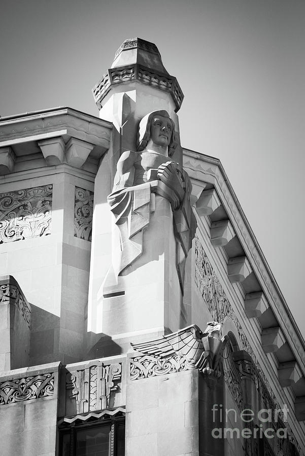 Cincinnati Times-Star Building - Art Deco Statue 2 Photograph by Gary Whitton