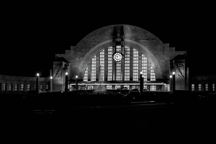 Cincinnati Union Terminal Night Photograph by Sharon Popek