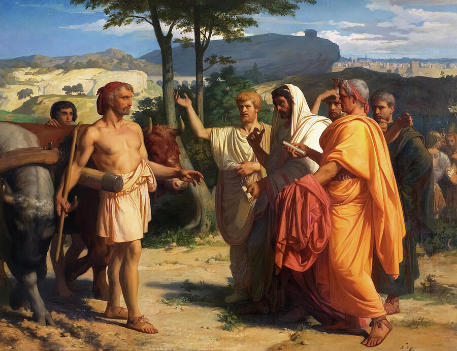 Alexandre Cabanel Painting - Cincinnatus Receiving Deputies of the Senate by Alexandre Cabanel by The Luxury Art Collection