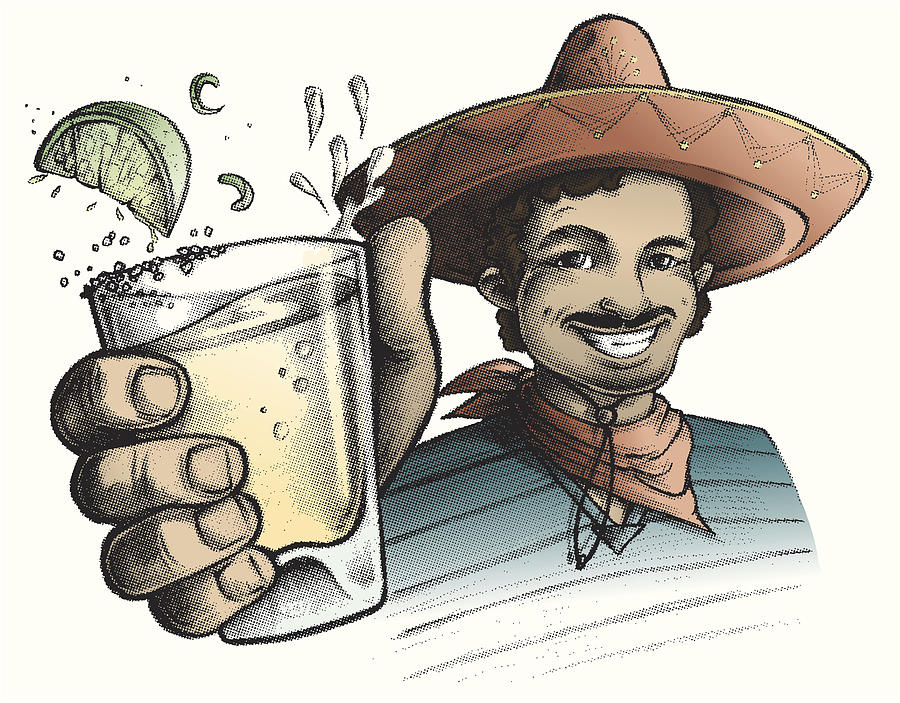 Cinco De Mayo, drink up! Drawing by Amdandy