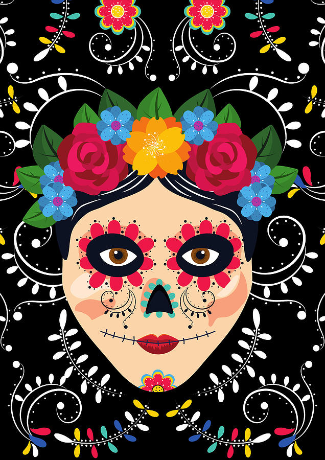 Cinco de Mayo Female Face Digital Art by Febraio Design - Fine Art America