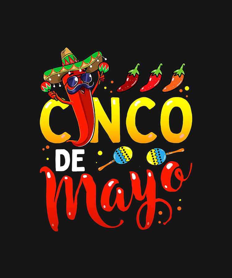 Cinco De Mayo for Mens  Kids Mexican Fiesta 5 De Mayo T-Shirt Drawing by DHBubble