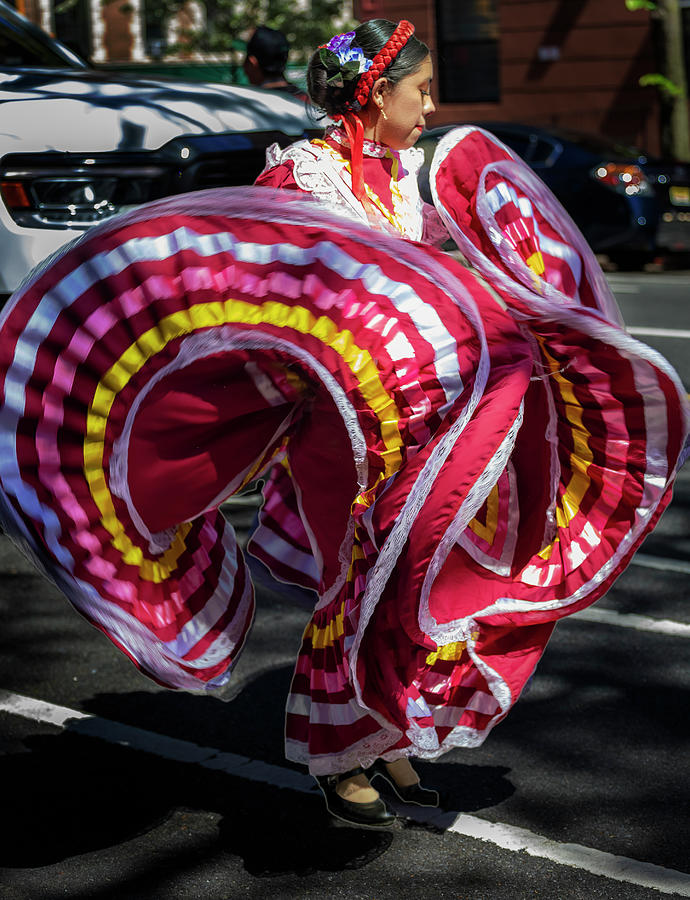 Cinco de Mayo Parade NYC 2023 Female Dancer Photograph by Robert