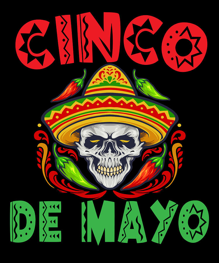 Cinco De Mayo Party Skull Artwork Digital Art by Orgence Matungwa ...