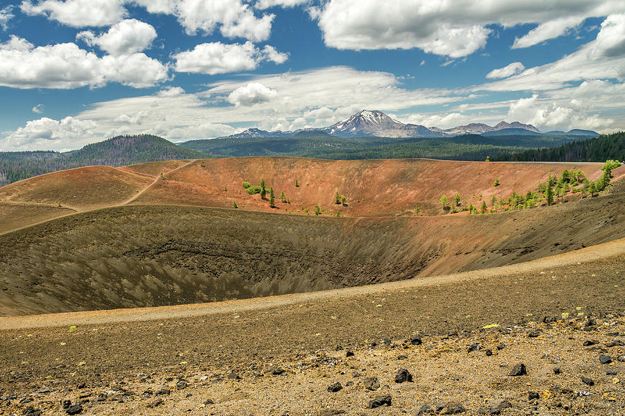 Cinder cone trail with a view of Mount Lassen Photograph by Pierre Leclerc Photography