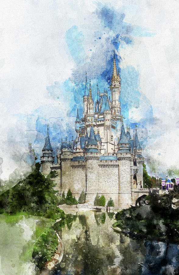 Cinderella Castle 2 Digital Art by Roger Lighterness - Fine Art America