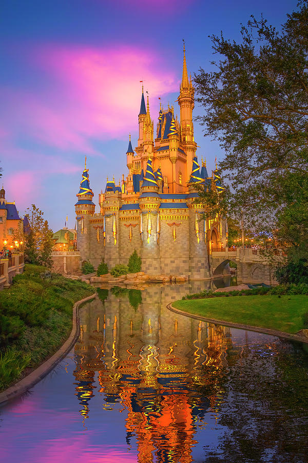 Cinderella Castle Sunset Photograph by Mark Andrew Thomas