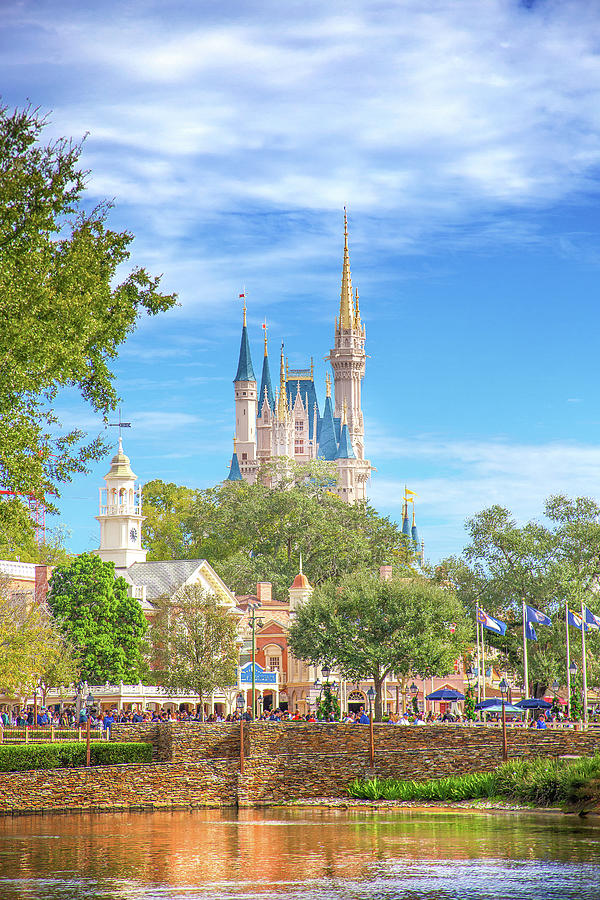 Cinderella Castle View From Frontierland Photograph by Mark Andrew Thomas