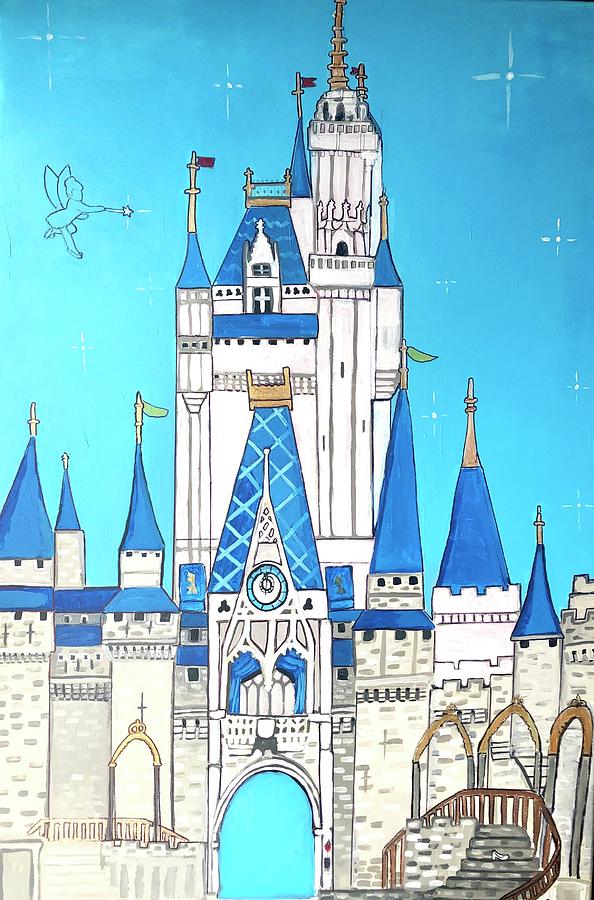 Cinderellas Castle Painting by Jam Art
