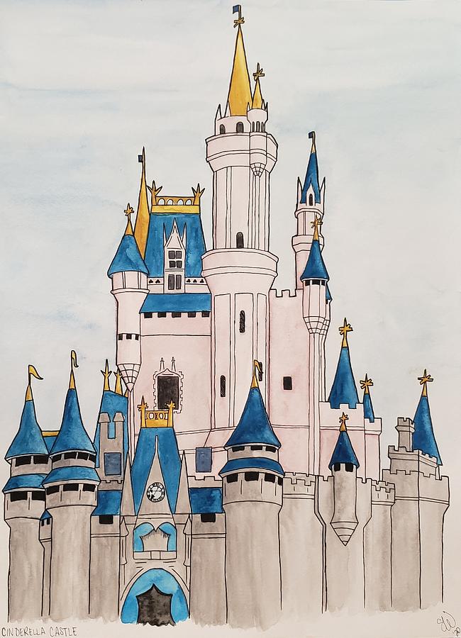 Cinderella S Castle Painting By Shandi Warnix