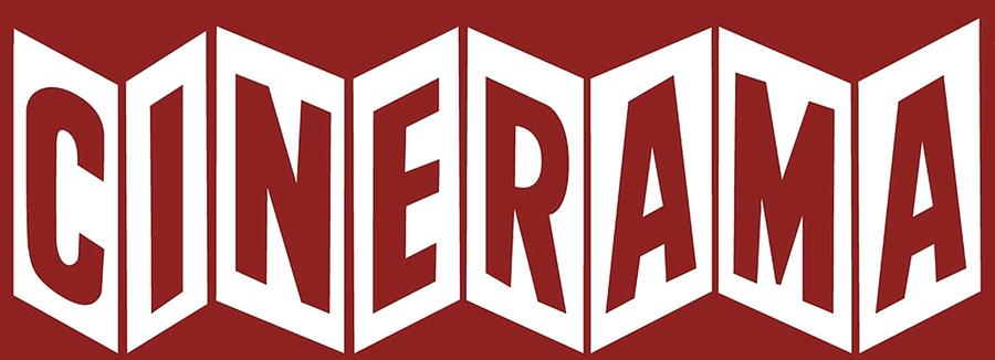 Cinerama white vintage logo Poster Digital Art by Maria Sanchez