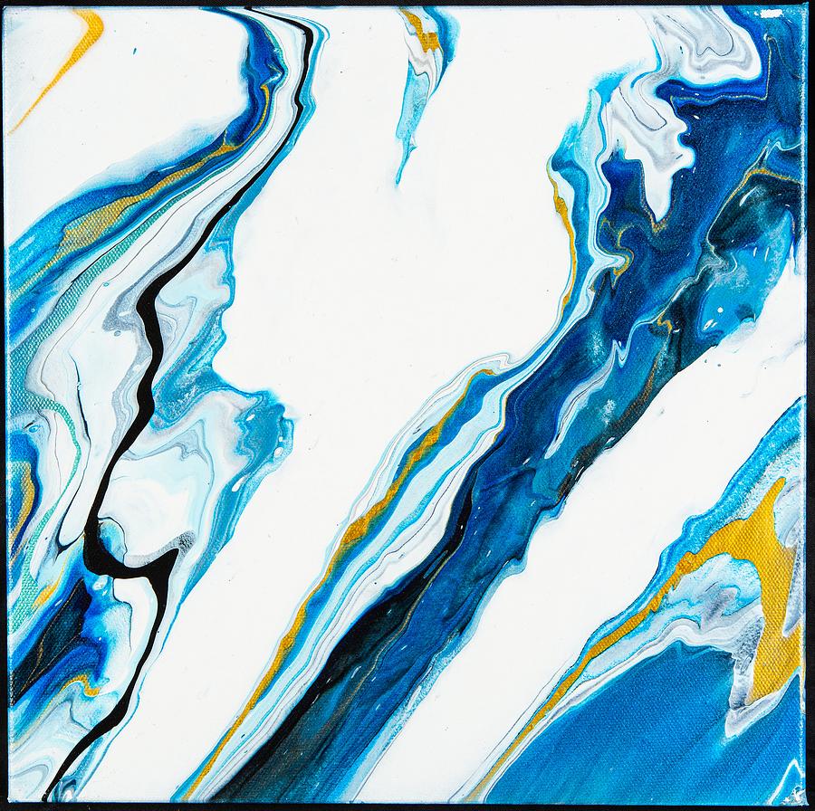 Ciniru - Colorful Flowing Liquid Marble Abstract Contemporary Acrylic Painting Digital Art by Sambel Pedes