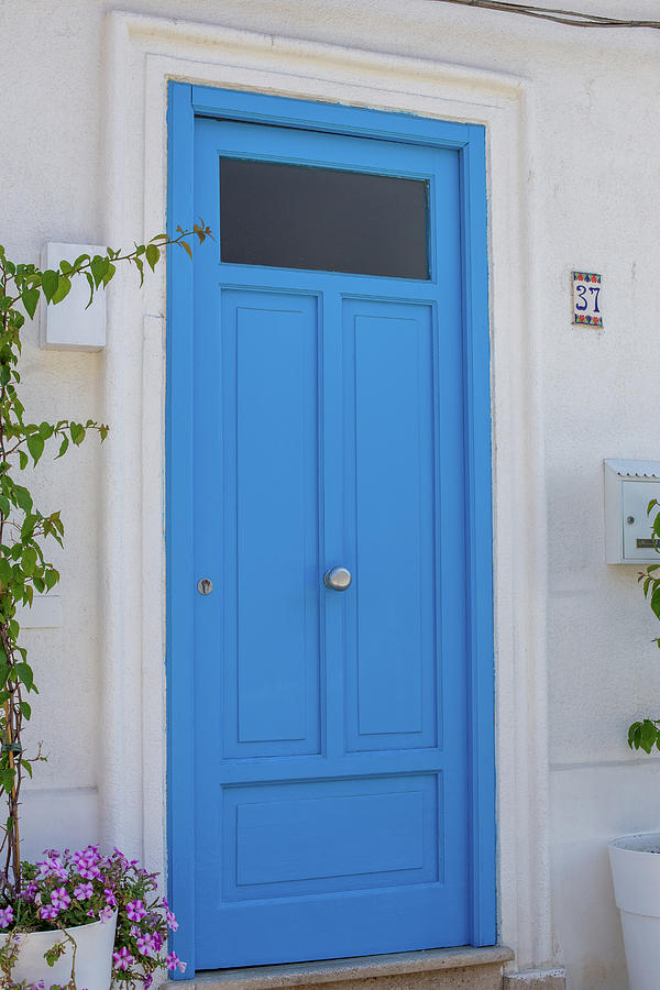 Cinisi Door in Blue Photograph by Georgia Fowler