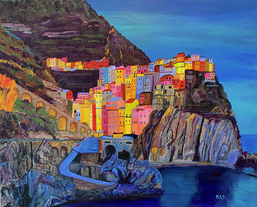 Cinque Terra Painting by Ron Snyder