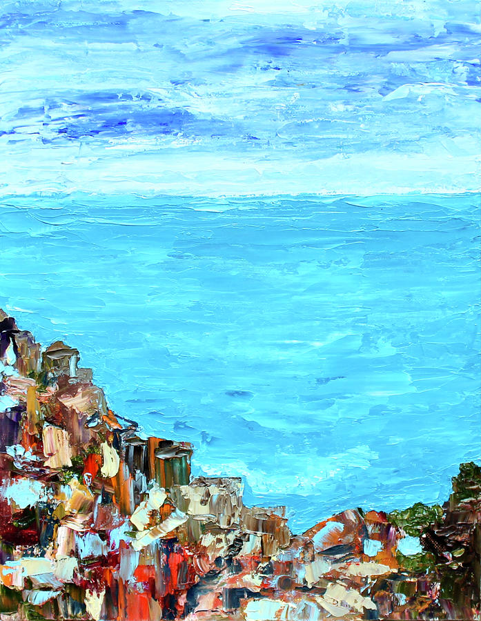 Cinque Terre 2 Painting by Teresa Moerer