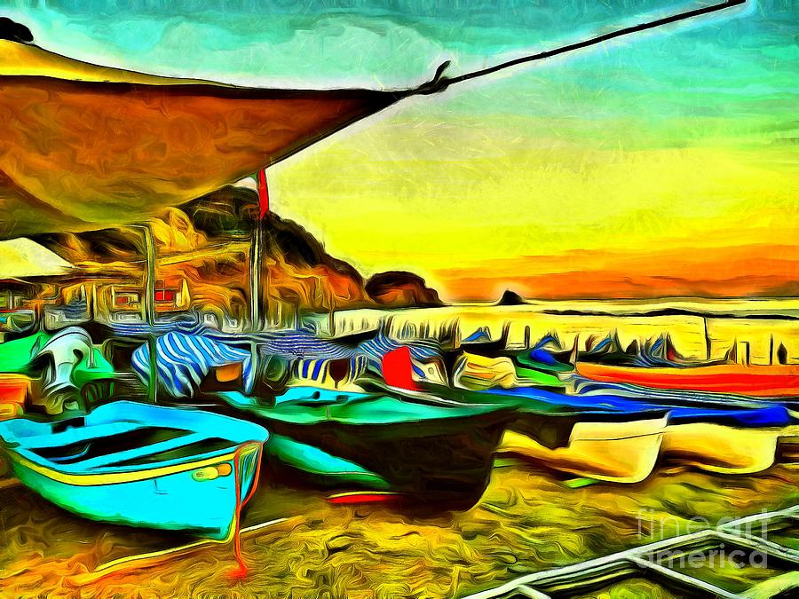 Cinque Terre Colorful Boats Photograph by Sea Change Vibes