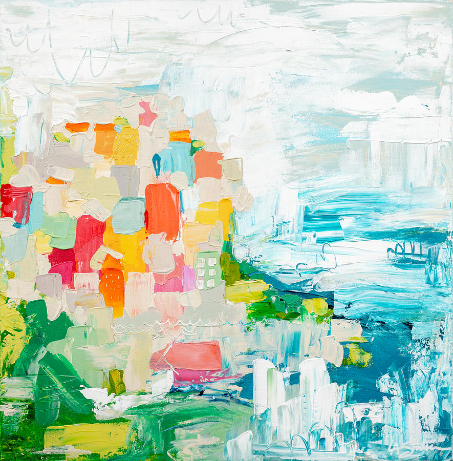 Cinque Terre Painting by LA Smith