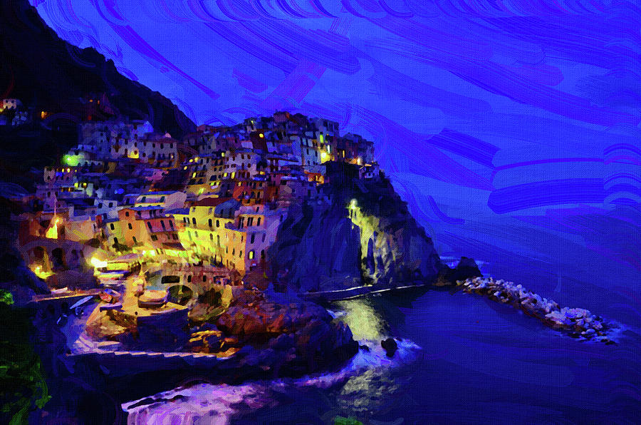cinque terre, liguria, italy - painting by Ahmet Asar Painting