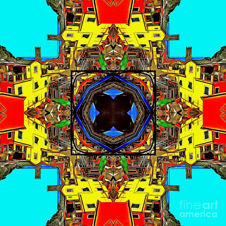 Cinque Terre Through the Kaleidoscope No II Photograph by Sea Change Vibes