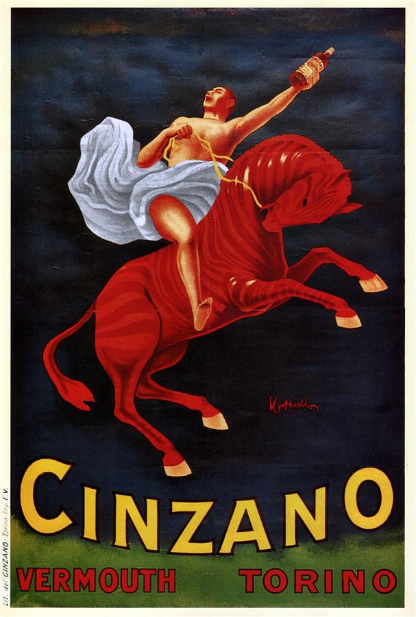 Cinzano - Liquor Advertising - Vintage Advertising Poster Digital Art by Studio Grafiikka