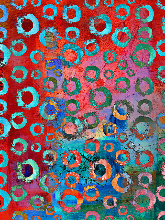 Circle Dance Color Painting by Nancy Merkle