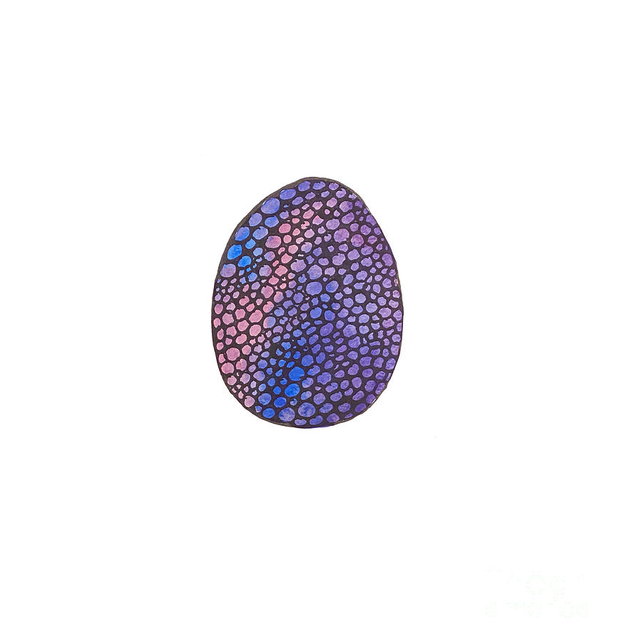 Circle Egg 1 Mixed Media by Lisa Neuman
