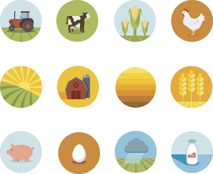 Circle Farming Icons Drawing by Lumpynoodles