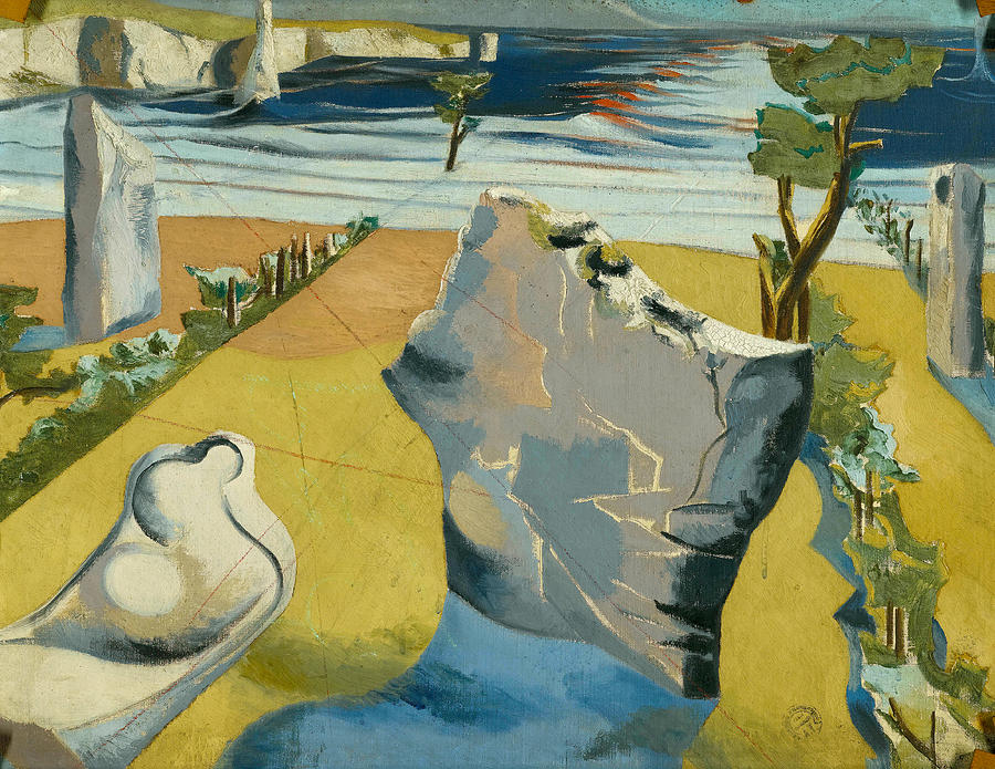 Paul Nash Painting - Circle of the Monoliths by Paul Nash
