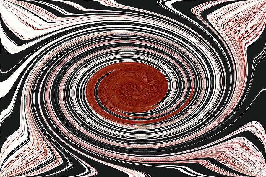 Circle Sticks Abstract Digital Art by Tom Janca
