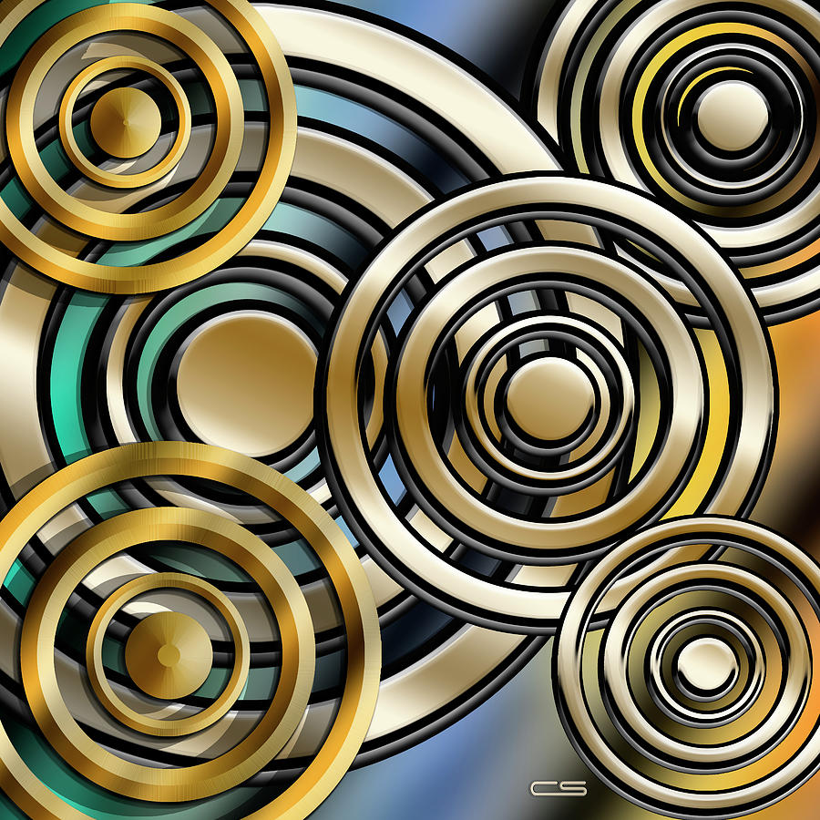 Circles 3 D Digital Art by Chuck Staley
