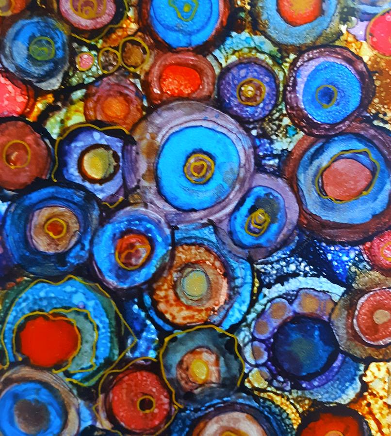 Circles 3 Painting by Jan Pellizzer