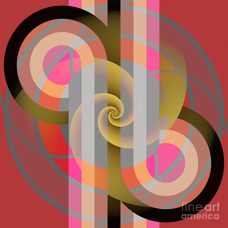 Circles And Spirals Abstract Art - 7 Digital Art by Philip Preston