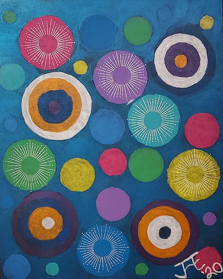 Circles in Space Painting by Jessica Walker - Fine Art America