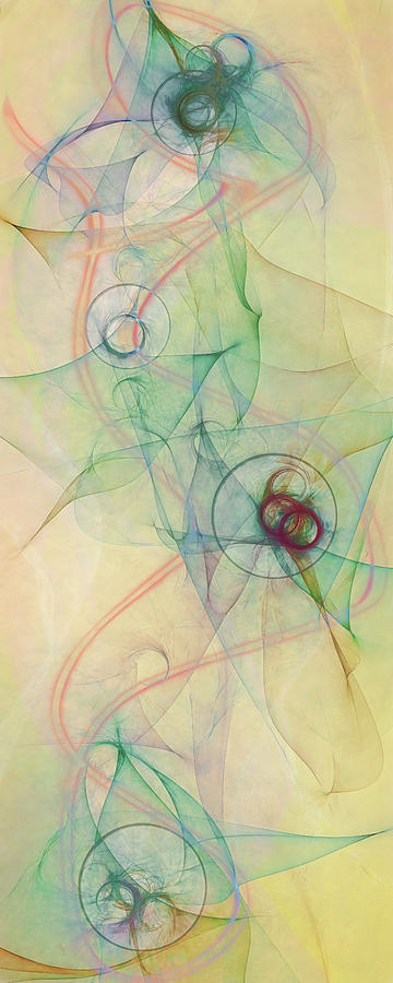 Abstract Digital Art - Circles in Time by Jon Woodhams