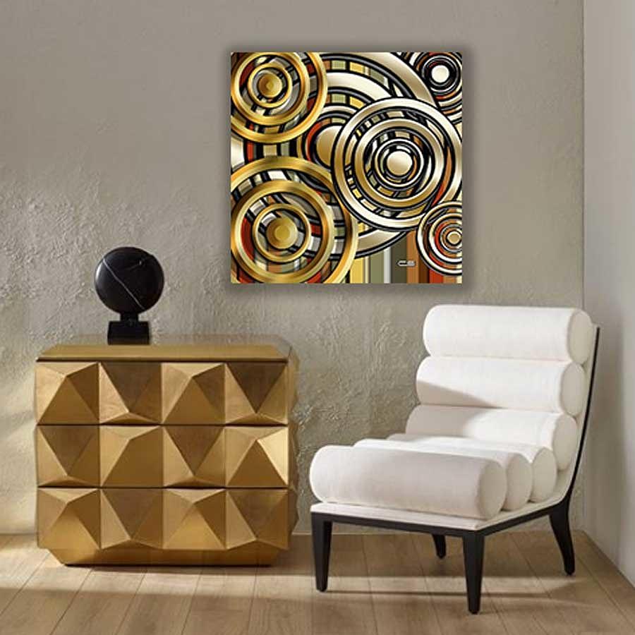 Circles on Stripes in Home Digital Art by Chuck Staley