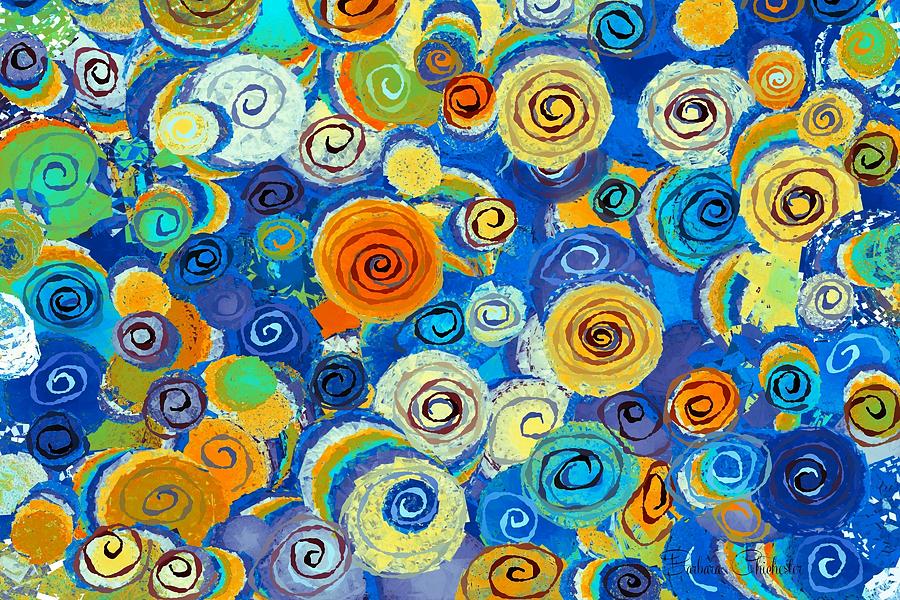 Circling Impressionism Mixed Media by Barbara Chichester