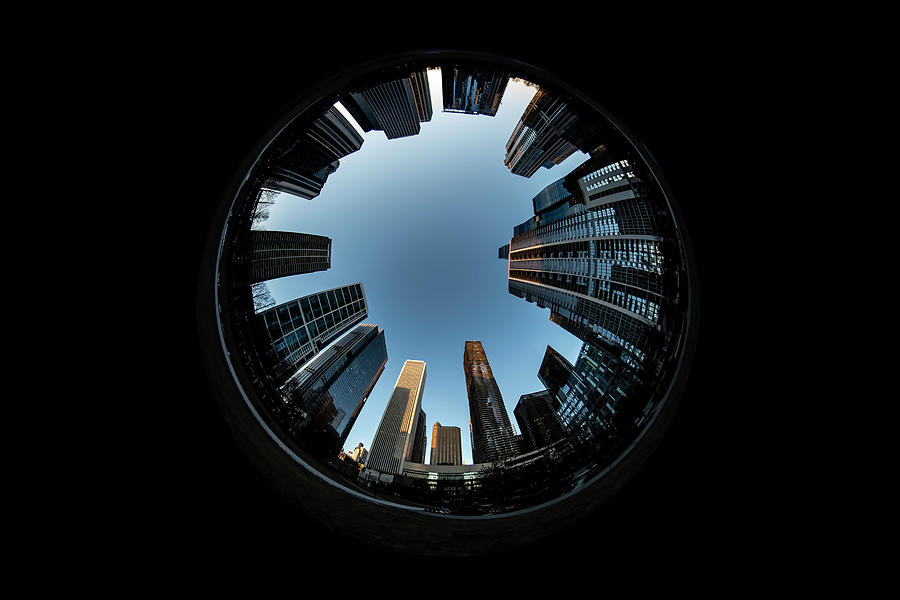 Circular Chicago skyline Photograph by Sven Brogren