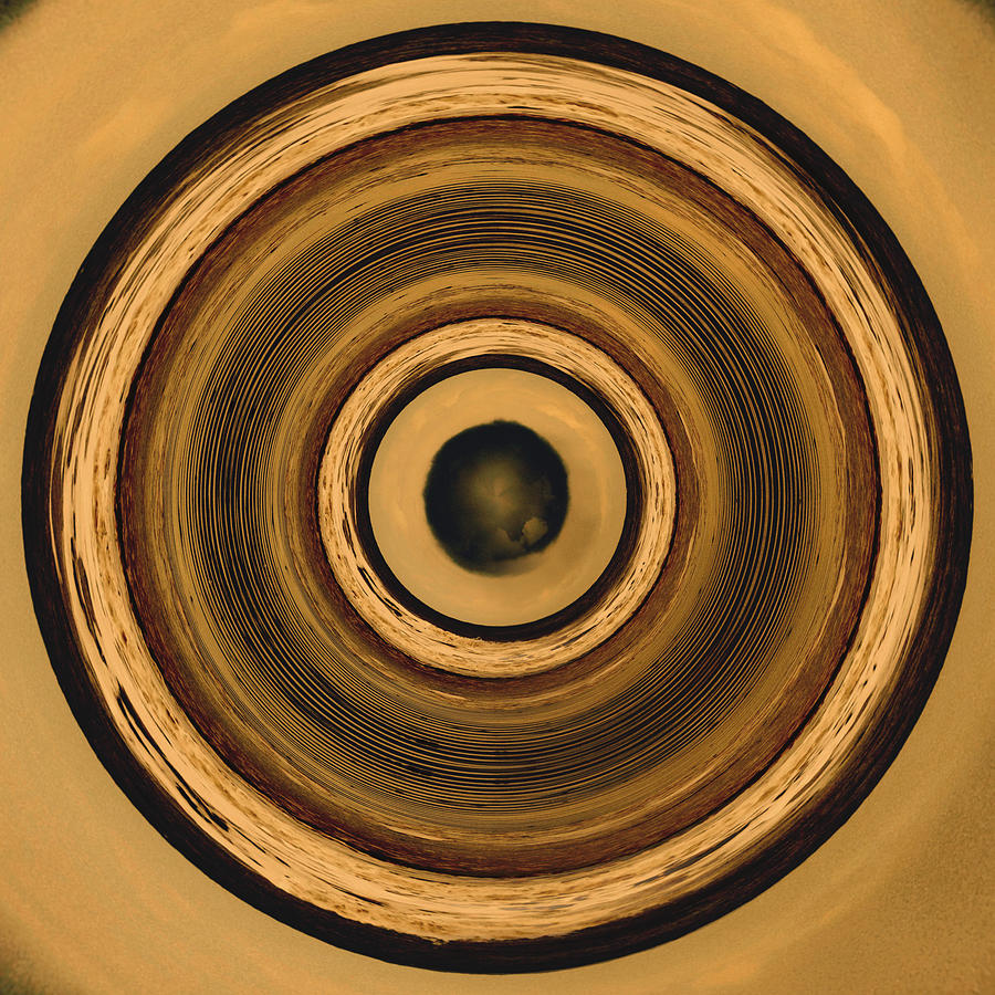 Circular Landscape in Beige and Black Digital Art by William Hulbert ...