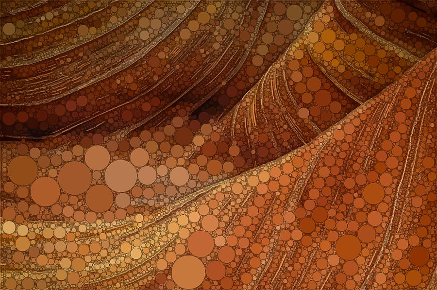 Red Digital Art - Circular Sandstone by Dahl Winters Red Digital Art - Circular Sandstone by Dahl Winters