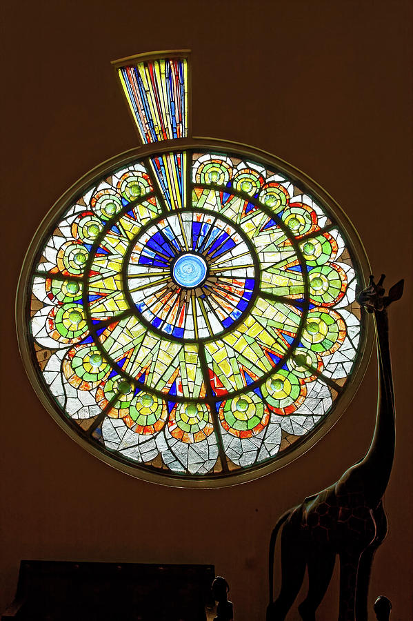 Circular Stained Glass Window Photograph by Sally Weigand