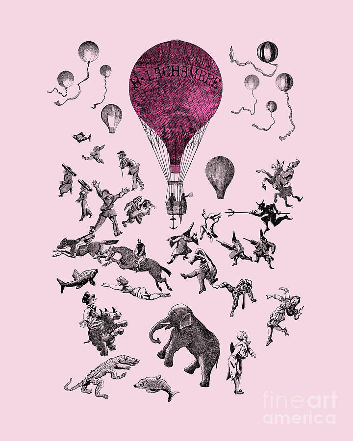 Animal Digital Art - Circus Balloon by Madame Memento