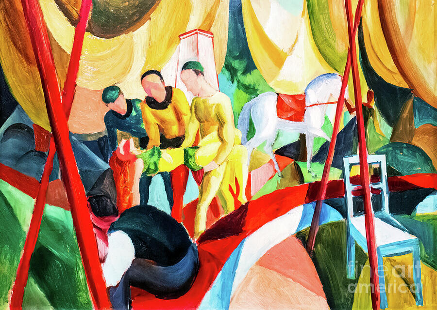 Circus by August Macke 1913 Painting by Auguste Macke