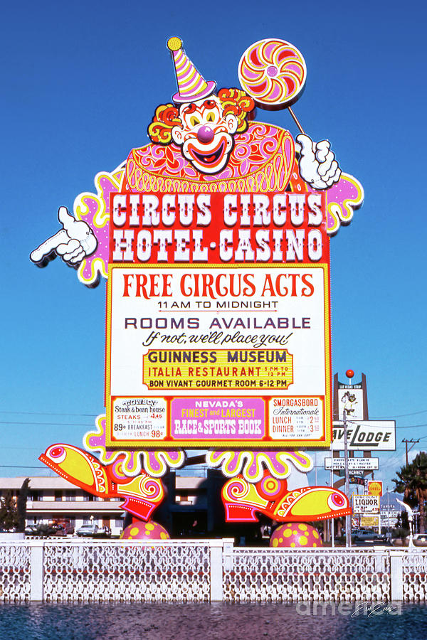 Circus Circus Casino Marquee Sign 1977 Photograph by Aloha Art